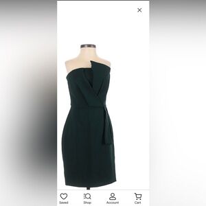 Adelyn Rae Green Strapless Cocktail Dress- worn 1x